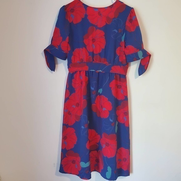 Lace & Mesh womens red and blue‎ dress size small - Picture 2 of 4